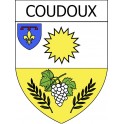 Coudoux 13 ville Stickers blason autocollant adhésif