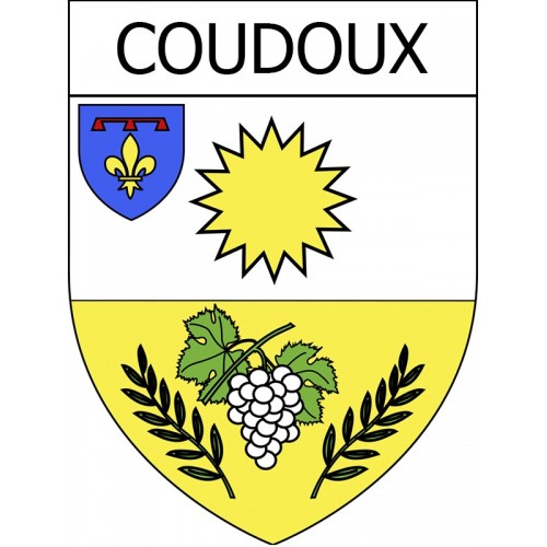 Coudoux 13 ville Stickers blason autocollant adhésif