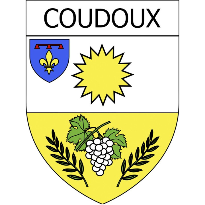 Coudoux 13 ville Stickers blason autocollant adhésif