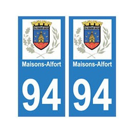 94 Maisons-Alfort logo autocollant sticker plaque immatriculation ville