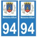 94 Maisons-Alfort adesivo del logo adesivo piastra di registrazione city