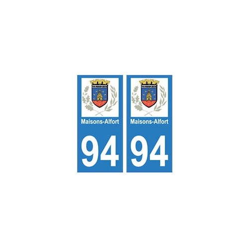 94 Maisons-Alfort logo autocollant sticker plaque immatriculation ville
