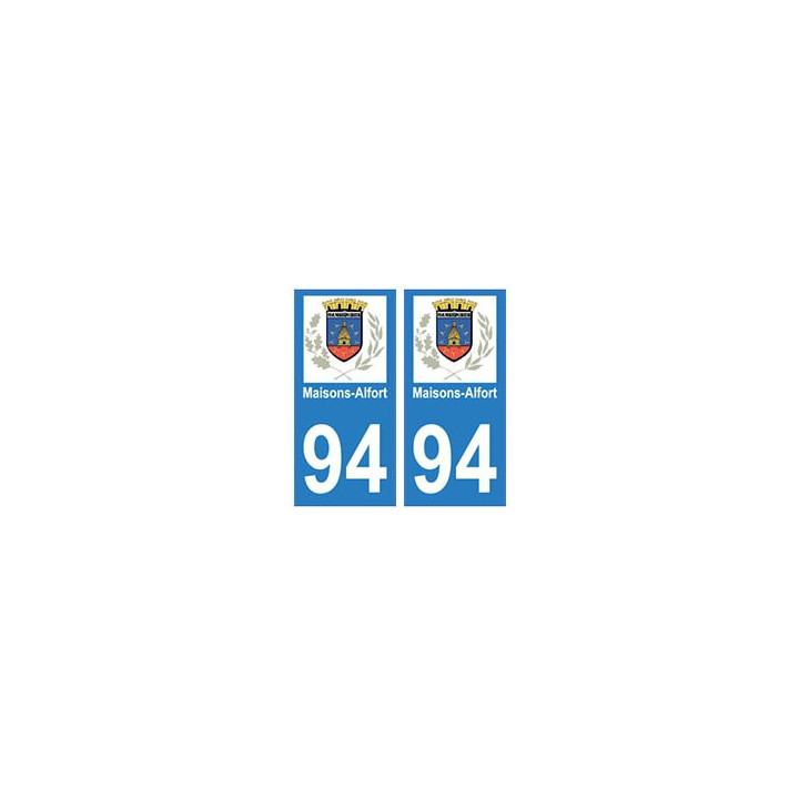94 Maisons-Alfort logo autocollant sticker plaque immatriculation ville