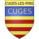Pegatinas escudo de armas de Cuges-les-Pins adhesivo de la etiqueta engomada