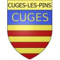 Pegatinas escudo de armas de Cuges-les-Pins adhesivo de la etiqueta engomada