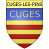 Cuges-les-Pins 13 ville Stickers blason autocollant adhésif