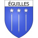 Pegatinas escudo de armas de Éguilles adhesivo de la etiqueta engomada