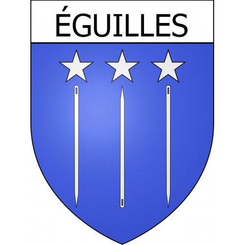 Pegatinas escudo de armas de Éguilles adhesivo de la etiqueta engomada
