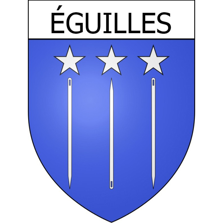 Pegatinas escudo de armas de Éguilles adhesivo de la etiqueta engomada