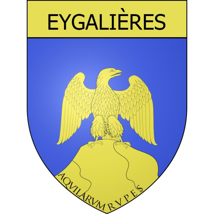Pegatinas escudo de armas de Eygalières adhesivo de la etiqueta engomada