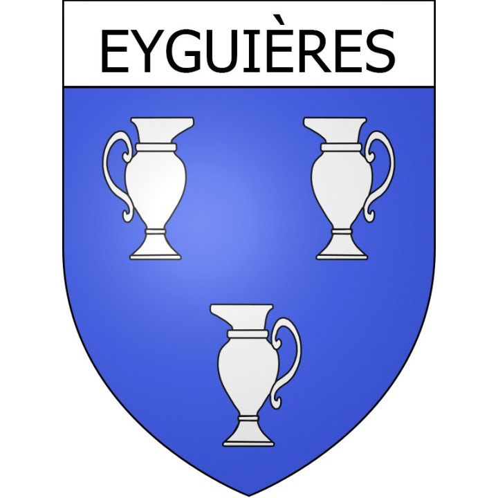 Eyguières 13 ville Stickers blason autocollant adhésif