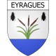 Pegatinas escudo de armas de Eyragues adhesivo de la etiqueta engomada