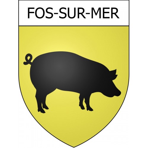 Fos-sur-Mer Sticker wappen, gelsenkirchen, augsburg, klebender aufkleber