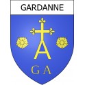 Pegatinas escudo de armas de Gardanne adhesivo de la etiqueta engomada
