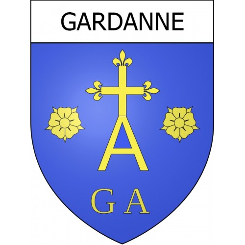 Pegatinas escudo de armas de Gardanne adhesivo de la etiqueta engomada