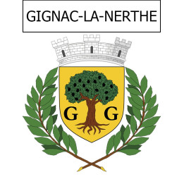 Gignac-la-Nerthe Sticker wappen, gelsenkirchen, augsburg, klebender aufkleber