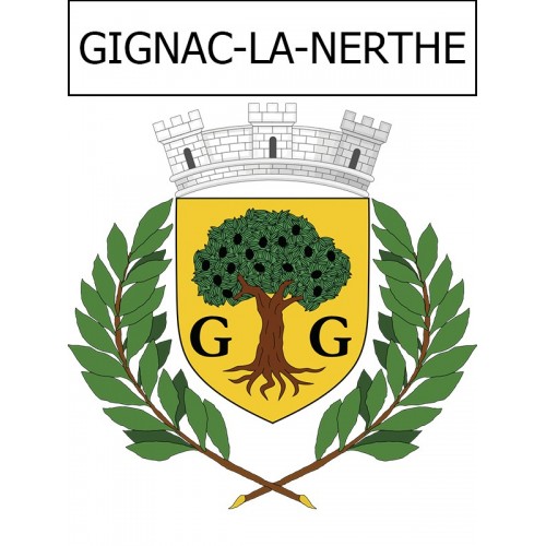 Adesivi stemma Gignac-la-Nerthe adesivo