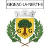 Stickers coat of arms Gignac-la-Nerthe adhesive sticker