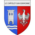 le-châtelet-sur-sormonne 08 ville Stickers blason autocollant adhésif