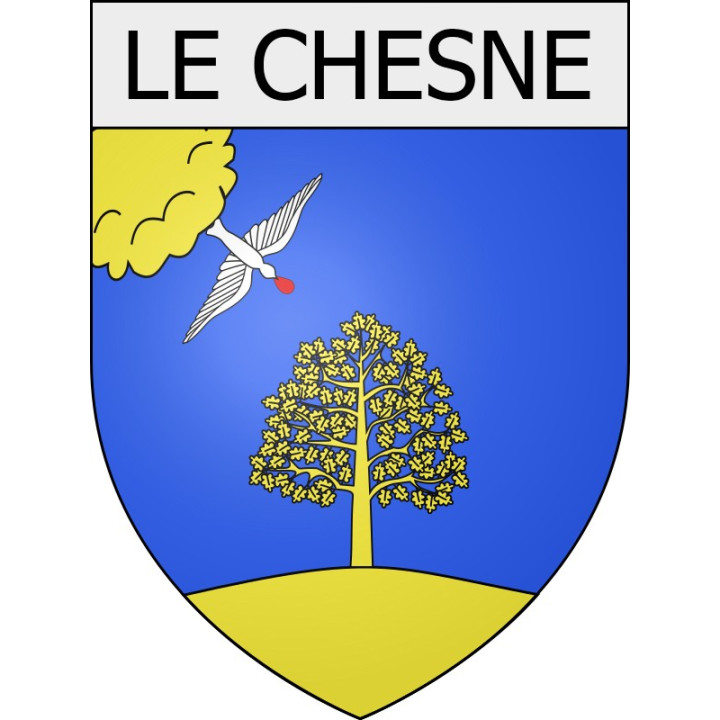 le-chesne 08 ville Stickers blason autocollant adhésif