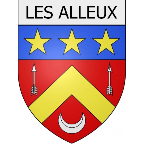 les-alleux 08 ville Stickers blason autocollant adhésif