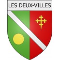 les-deux-villes 08 ville Stickers blason autocollant adhésif