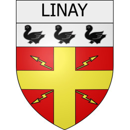 linay 08 ville Stickers blason autocollant adhésif