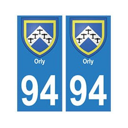 94 Orly blason autocollant sticker plaque immatriculation ville