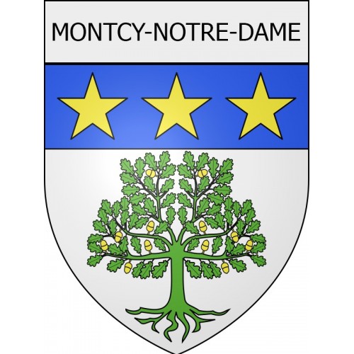 montcy-notre-dame 08 ville Stickers blason autocollant adhésif