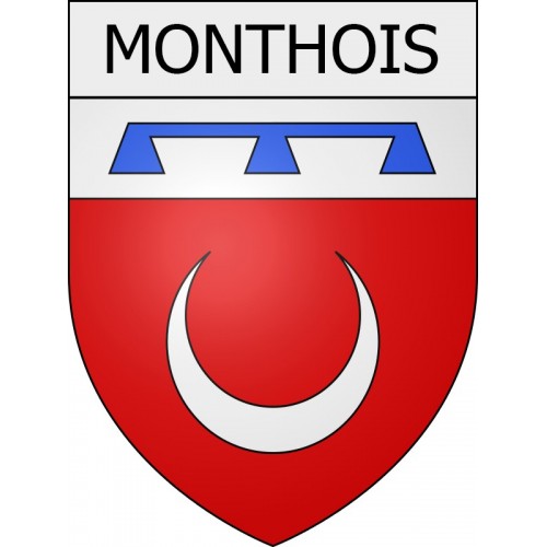monthois 08 ville Stickers blason autocollant adhésif