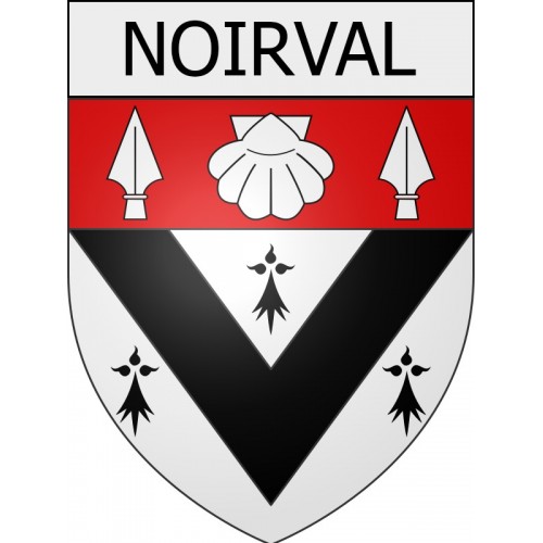 noirval 08 ville Stickers blason autocollant adhésif