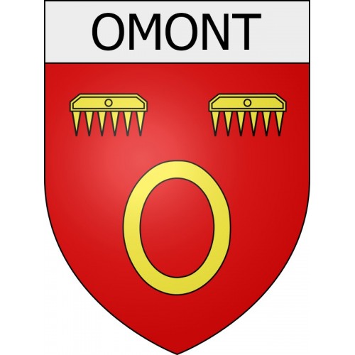 omont 08 ville Stickers blason autocollant adhésif
