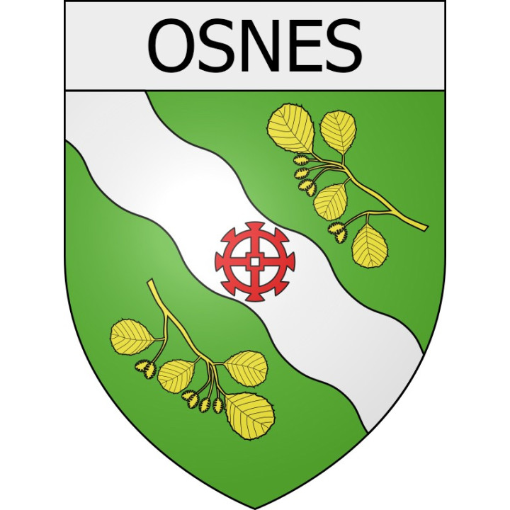 osnes 08 ville Stickers blason autocollant adhésif