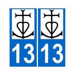 13 carmargue blason autocollant plaque