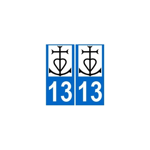 13 carmargue blason autocollant plaque