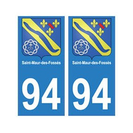 94 Saint-Maur-des-Fossés blason autocollant sticker plaque immatriculation ville