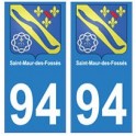 94 Saint-Maur-des-Fossés blason autocollant sticker plaque immatriculation ville