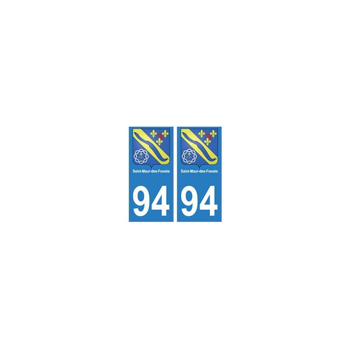 94 Saint-Maur-des-Fossés blason autocollant sticker plaque immatriculation ville