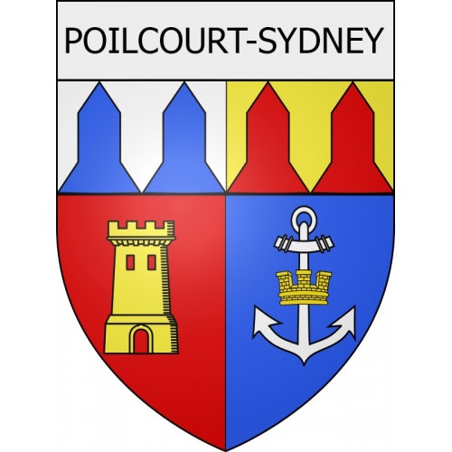 poilcourt-sydney 08 ville Stickers blason autocollant adhésif
