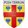 poix-terron 08 ville Stickers blason autocollant adhésif