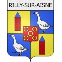 rilly-sur-aisne 08 ville Stickers blason autocollant adhésif