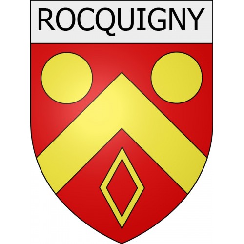 rocquigny 08 ville Stickers blason autocollant adhésif