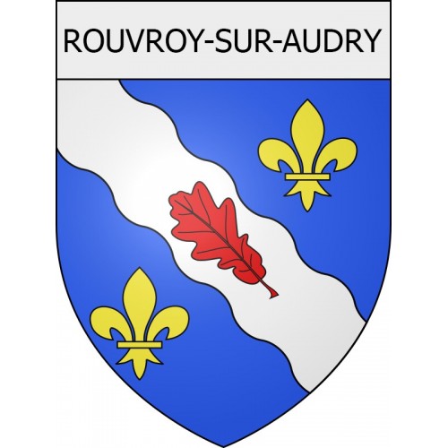 rouvroy-sur-audry 08 ville Stickers blason autocollant adhésif