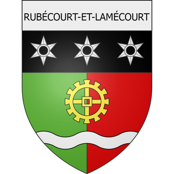 rubécourt-et-lamécourt 08 ville Stickers blason autocollant adhésif