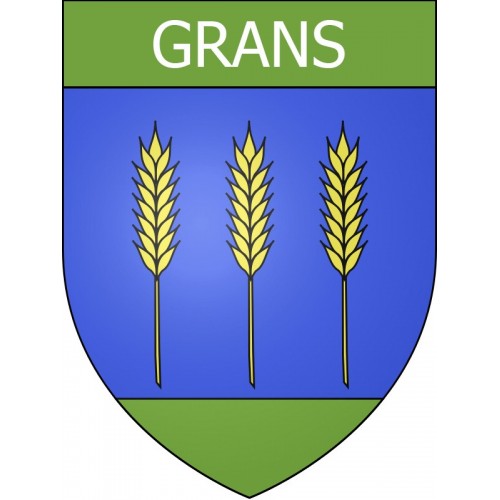 Pegatinas escudo de armas de Grans adhesivo de la etiqueta engomada