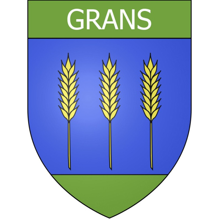 Pegatinas escudo de armas de Grans adhesivo de la etiqueta engomada