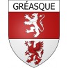 Pegatinas escudo de armas de Gréasque adhesivo de la etiqueta engomada