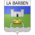 Pegatinas escudo de armas de La Barben adhesivo de la etiqueta engomada
