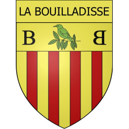 Pegatinas escudo de armas de La Bouilladisse adhesivo de la etiqueta engomada