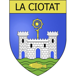Pegatinas escudo de armas de La Ciotat adhesivo de la etiqueta engomada
